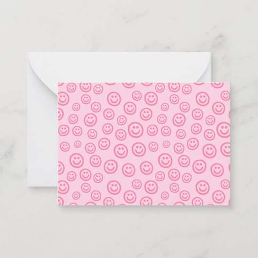 ピンクパーソナライズされたの名門私立校風のノートカード ノートカード (裏面)