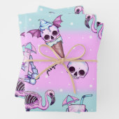 ピンクパーソナライズされたの夏/ビーチゴシック ラッピングペーパーシート (インサイチュ)