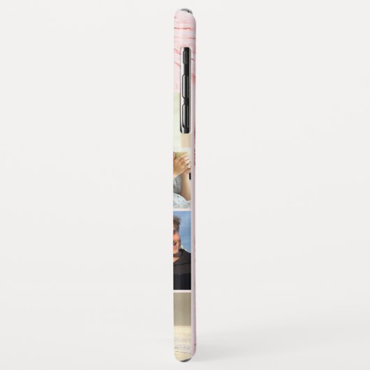 ピンクパーソナライズされたの大理石にフォトコラージュ7枚 Case-Mate iPhoneケース (裏面/左)