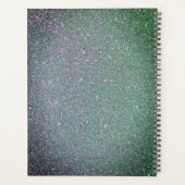 ピンクパーソナライズされたの大理石ミニグリーン プランナー手帳 (裏面)