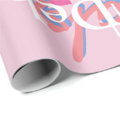ピンクパーソナライズされたの女の子の名前 ラッピングペーパー (ロールコーナー)