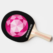 ピンクパーソナライズされたの宝石卓球ラケット 卓球ラケット (横)