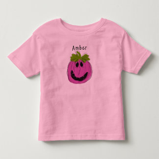 ピンクパーソナライズされたの幼児ハロウィーンTシャツ トドラーTシャツ