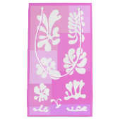 ピンクパーソナライズされたの抽象芸術シェイプデザイン |スモール スモールペーパーバッグ (正面)