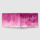 ピンクパーソナライズされたの抽象芸術ミセス結婚ズ ゲストブック (全面)