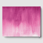 ピンクパーソナライズされたの抽象芸術ミセス結婚ズ ゲストブック (裏面)