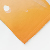 ピンクパーソナライズされたの揚げ卵とベーコン柄 フリースブランケット (角)