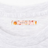 ピンクパーソナライズされたの揚げ卵とベーコン柄 ラベル (貼付)