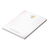 ピンクパーソナライズされたの水色 – ゴールデンハニービー ノートパッド (回転)