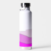 ピンクパーソナライズされたの波の名前 ウォーターボトル (右面)