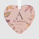 ピンクパーソナライズされたの私たちの初めてのクリスマス写真 オーナメント (正面)