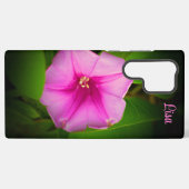 ピンクパーソナライズされたの花サムスンケース SAMSUNG GALAXYケース (裏面横)