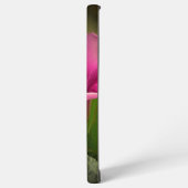 ピンクパーソナライズされたの花サムスンケース SAMSUNG GALAXYケース (左側面)