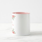 ピンクパーソナライズされたの花ワールドの最高のおばちゃん マグカップ (中央)