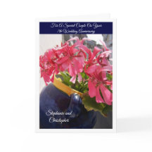 ピンクパーソナライズされたの花結婚七周年