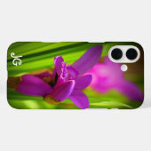ピンクパーソナライズされたの花Apple iPhoneケース Case-Mate iPhoneケース (裏面 (横))