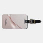 ピンクパーソナライズされたの荷札 ラゲッジタグ (正面横)