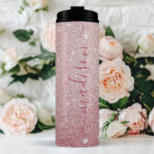 ピンクパーソナライズされたの輝き タンブラー