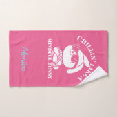 ピンクパーソナライズされたの「マインドフルバニー」バスタオオルセット バスタオルセット (ハンドタオル)