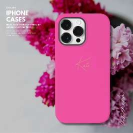 ピンクパーソナライズされたのiPhoneケーススクリプト名 Case-Mate iPhone 14 Pro Maxケース
