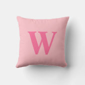 ピンクパーソナライズされたイニシャル クッション (裏面)