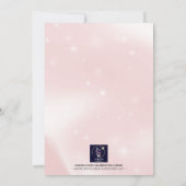 ピンクパーソナライズされたエレガントグリッターバレエ誕生日 招待状 (裏面)