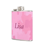 ピンクパーソナライズされたカモフラージフラスコ フラスク (左)