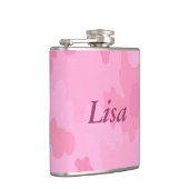 ピンクパーソナライズされたカモフラージフラスコ フラスク (右)