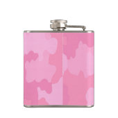 ピンクパーソナライズされたカモフラージフラスコ フラスク (裏面)