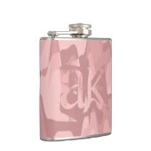 ピンクパーソナライズされたカモフラージュ電気パターン フラスク (右)