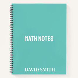 ピンクパーソナライズされたクモダンスクール数学ノート ノートブック