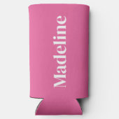 ピンクパーソナライズされたクーラーボックスバチェロレッテ スリム缶クーラー (裏面)