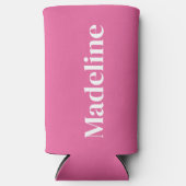 ピンクパーソナライズされたクーラーボックスバチェロレッテ スリム缶クーラー (正面)