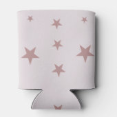 ピンクパーソナライズされたクーラーボックス | 名前をカスタムする&スター 缶クーラー (裏面)