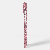 ピンクパーソナライズされたグリッターお名前。ケースマット Case-Mate iPhoneケース (裏面 / 左)