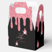 ピンクパーソナライズされたグリッターエフェクトスパークル誕生日 フェイバーボックス (オープン)