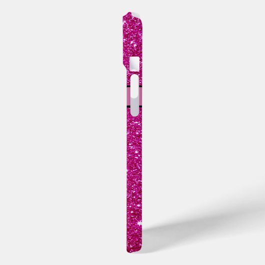 ピンクパーソナライズされたグリッタークリスマスツリー Case-Mate iPhoneケース (裏面 / 左)