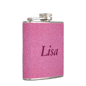 ピンクパーソナライズされたグリッターフラスコ フラスク (右)