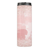 ピンクパーソナライズされたグリッターブライドメイドタンブラー タンブラー (裏面)