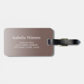 ピンクパーソナライズされたグリッター名グラデーションモノグラム ラゲッジタグ (裏面横)