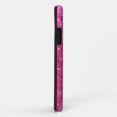 ピンクパーソナライズされたグリッター7ガーリーフォトコラージュ Case-Mate iPhoneケース (裏面/右)