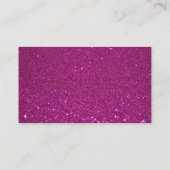 ピンクパーソナライズされたグリッター 名刺 (裏面)