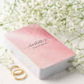 ピンクパーソナライズされたグリッター（模倣）タロットカード トランプ (インサイチュ (ウェディング))