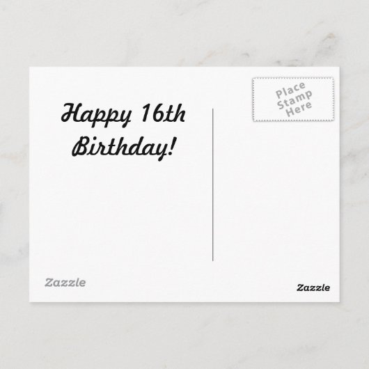 ピンクパーソナライズされたケーキはがき ポストカード (裏面)