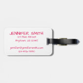 ピンクパーソナライズされたケーキポップ・アートのベーカリーグルメベーキング ラゲッジタグ (裏面横)