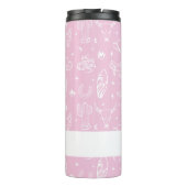 ピンクパーソナライズされたコースト女性のカーボーイバチェロレッテ タンブラー (裏面)