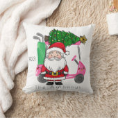 ピンクパーソナライズされたゴルフカートSanta Christmas Tree クッション (ブランケット)