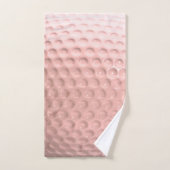 ピンクパーソナライズされたゴルフボールスポーツ バスタオルセット (ハンドタオル)