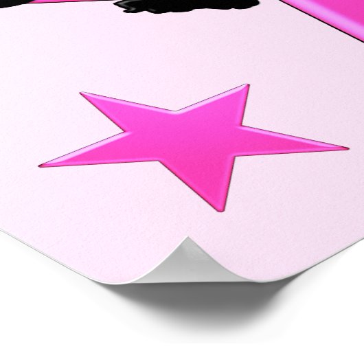 ピンクパーソナライズされたサッカー選手ポスター ポスター (角)