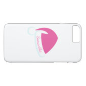 ピンクパーソナライズされたサンタハットiPhone 7 Case-Mate iPhoneケース (裏面(横))